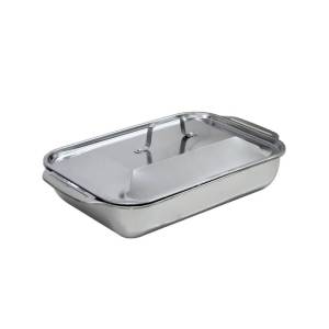 304 Stainless Steel Grilled Fish Pan Rectangular Household With Lid And Stove Rack Commercial Non-Stick Grilling Induction Cooker Gas Use Tray