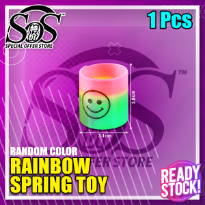 (CLEARANCE) Rainbow Spring Coil Toy / Magical Rainbow Spring Toy for Kids / Fun Anti-stress Ring Mainan Spring