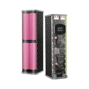 Easy Installs 8x18650 Transparents Chargers Case 45WPD Fast Charge Technology MultiPorts Output