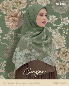 Terbaru Hijab Segiempat Nibras Hijab NH Chrysan Scarves Voal 115 x 115 Premium