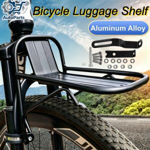 Bike Front Luggage Carrier Aluminum Triangular Bracket Fixed Cargo Rack for Disc Brake Bicycles