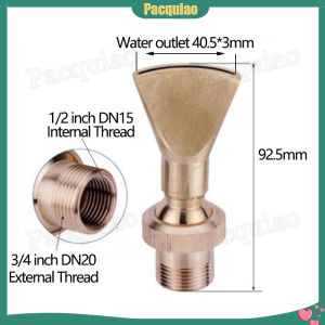 Adjustable Brass Fan Shaped Fountain Nozzles 1/2"3/4" 1"1.5"Landscape Spray Head Adjustable Brass Fan Shaped Fountain Nozzles Duck Tail Jet Sprinkler Garden Landscape Ornamental Fountains