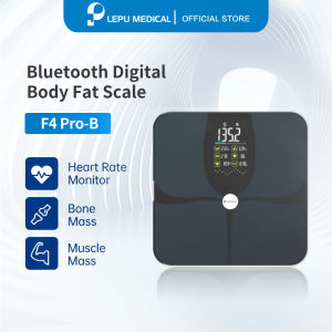 Ready Stock Lepu Model F4 Pro-B USB Rechargeable Bluetooth Digital Smart Weight Scale 15 Body Metrics with  Home Body Fat Scale