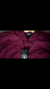kemeja pria polos maroon kemeja polos lengan pendek hem kemeja slimfit