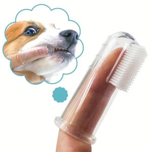 1pc PetSmile Silicone Finger Toothbrush for Dogs and Cats - Gentle Dental Care Easy Clean Teeth Cleaning Tool Recyclable Material No Battery Needed