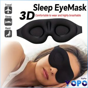 YoPo 1Pc 3D Sleep Mask Large Size Block Out Light Soft Portable Blindfold Travel Eyepatch