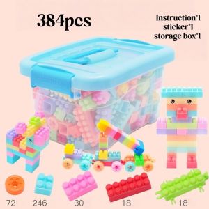 CuddleCove Building Block Toys for Kids Large Particle Children Early Educational Toys Boy Girl Puzzle Gift 积木