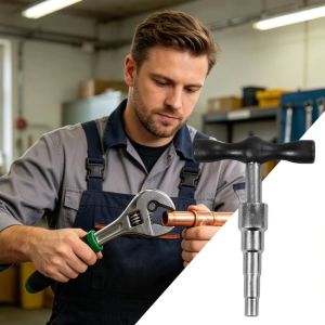 TIMES LORD Manual Operation Manual Pipe Expander Non-slip Handle T Shape Handle Aluminum Plastic Pipe Rounder Rust-proof Mixed Size Tube Enlarged Tool Repairing Household Appliances