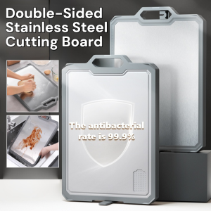 Mold-Resistant And Antibacterial Double-Sided Stainless Steel Cutting Board Household Food Grade Chopping Board