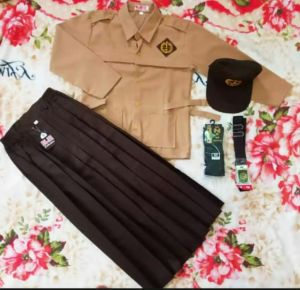 baju pramuka perempuan SD SMP SMA putri seragam pramuka setelan lengkap baju pramuka rok pramuka pramuka kaos kaki peamuka topi pramuka sabuk pramuka