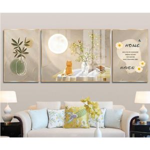 Tranh Hoa 5D Trang Trí Tinh Tế Tranh Canvas Tranh Tráng Gương Tranh Phòng Khách