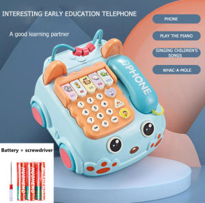 Cute Music Telephone Toys 0-3 Year Infant Early Learning Musical Cartoon Phones Toy Kids Education
