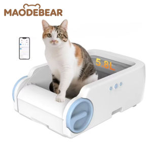 MAODEBEAR Open Automatic Cat Litter Machine Intelligent Small Electric Shovel Litter Box Toilet Cat House