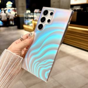 Luxury Aurora Wave Pattern Case For Samsung S24 S23 S22 Plus Note 20 Ultra S20 FE A55 A54 A53 A52 A35 A34 A25 A24 A15 A14 Cover
