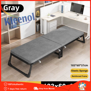 Folding Bed 60/80CM Grey Portable Foldable Bedroom Office Lunch Break Bed Folding Bed With Foam