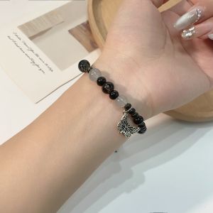 New Chinese ink and wash wind beaded bracelet literary personality niche design butterfly bracelet antique cold feeling jewelry