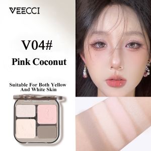 VEECCI Blush Contour & Highlight Palette Matte Brightening Nose Shadow Pearlescent Nature (8g)