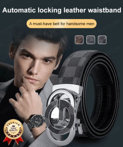 Mens Automatic Buckle Waist Belt Highquality Top Layer Cowhide Stylish and Luxurious