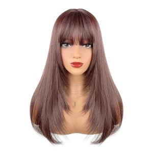 European and American new models Amazon chemical fiber front lace wig hand-woven headgear long straight hair multi-color long straight hair wig