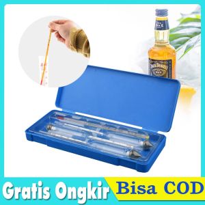 3pcs Alcoholometers AlkoholMeter Wine Alkohol Meter Alcohol Concentration Bar Set Tool