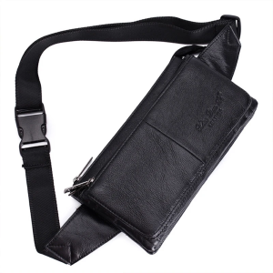 Men Waist Fanny Pack Belt Hip Bag Purse Genuine Leather Travel Fashion Real Cowhide Male Shoulder Sling Chest Cross Body Bag2026