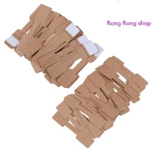 Rong Rong shop 50/100 cái thẻ giá trắng quadrate nhãn trang sức vòng cổ nhãn dán giấy