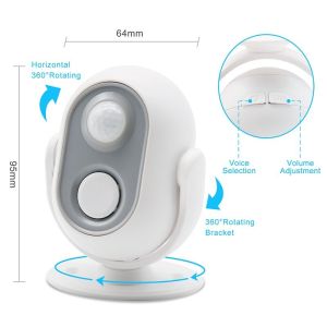 Calltou motion sensor with alarm human infrared induction doorbell suitable for store/home/restaurant/hotel HW06