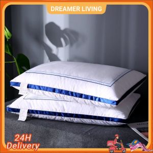 Dreamer Living Sleeping Pillow Viral Bantal Tidur Bantal Hotel Feather Velvet Pillow Piping Soft Yet Supportive Pillow 枕头