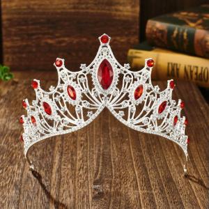 Minwen Vintage Luxury Shiny Crown Princess Tiara Bridal Tiara Rhinestone Crown For Women Girls Wedding Hair Accessories Bride Crown