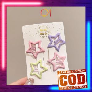 AI-C1288 Hair Pin Jepitan Anak Korea Aksesoris Wanita / Jepit Rambut Anak Isi 4 PCS Warna Warni