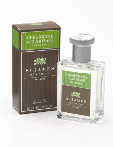 Nước hoa CEDARWOOD & CLARYSAGE COLOGNE St JAMES of London EST 1953 Gỗ Tuyết Tùng và Đàn Hương 50ml của Anh