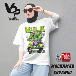 Vando Baju Lebaran Hulk Beriman Hari Raya Idul Fitri Lengan Pendek Cotton Combed 30s Keren kekinian