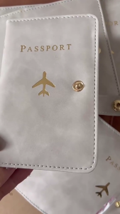 Lover Couple PU Leather Case Holder Travel Credit Protector Wedding Gift for Women Men