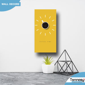 HIASAN DINDING WALL DECOR PAJANGAN POSTER DEKORASI KAMAR RUMAH YELLOW CUP COFFEE KOPI