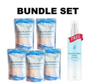 BUY 5 GET 1 Niacinamide Tawas Soap 100g skin lightening cleanses skin body deodorant