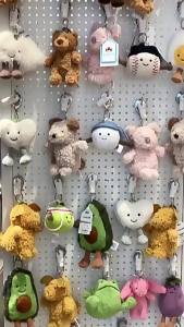 jellycat Móc khóa thú nhồi bông Gấu Barcelona bánh sừng bò quả cà tím hình quả bóng (phiên bản thay thế giá rẻ)