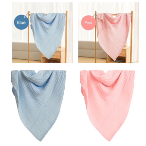 6 Layers Newborn Blanket Toddler Soft Throw SwaddleMuslin Cotton Gauze Receiving Blanket Nursing Cover 105x105cm