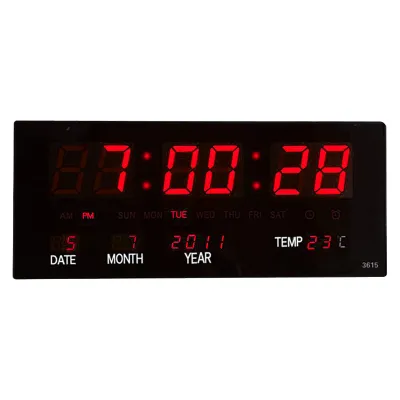 นาฬิกาดิจิตอล LED รุ่นJH-3615 แขวนติดผนัง Number ClockLED ขนาด 36x15x3CM พร้อมส่งฟรีหัวชาทและอะแดปเตอร์