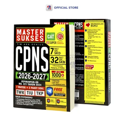 Buku Tes CPNS 2026 2027 / Master Sukses CPNS Sistem CAT 2026 - 2027 Soal SKD TWK TIU TKP SKB Full Pembahasan / KOMPAS ILMU