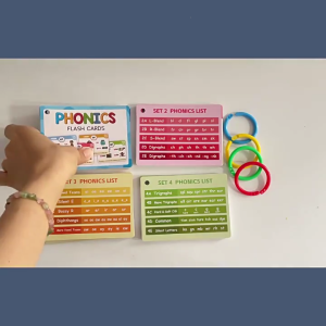 Phonics Learning Cards Kids Phonics Flash Cards Educational Tool Learn to Read Cards for Language Learning