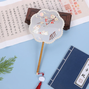 Quạt tròn cầm tay quạt cổ trang Trung Hoa nhiều mẫu phụ kiện chụp ảnh LILA QUATCTDAI6