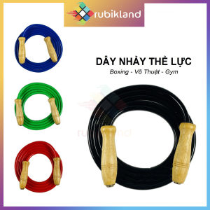 [To Nặng Nhất] Dây Nhảy Bản To Tập Thể Lực Boxing Muay Thái Kickboxing MMA Cán Gỗ Sợi To Dây Nặng Phụ Kiện Thể Thao