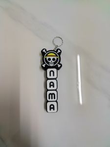 Custom Name One Piece Clicker Keychain Mechanical Switch Fidget Toy Anime Premium Luffy Zoro Chopper Bag Accessories