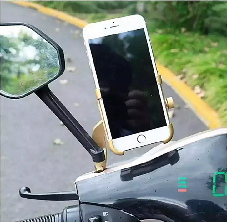 Lanfy# Motorcycle C-2 Mobile Cellphone Holder Mount Alloy Motor