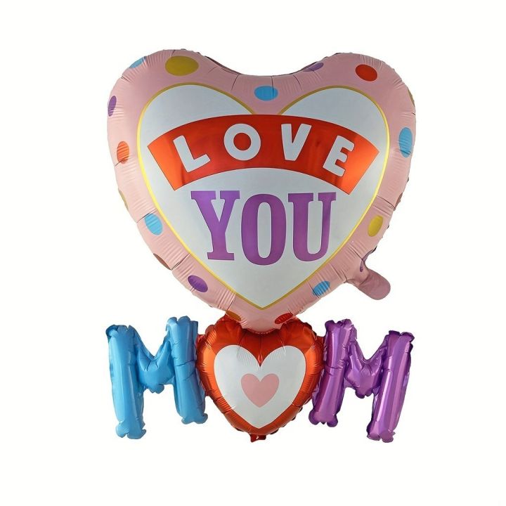 1pc Mother's Day Balloon Mom I Love You Birthday Theme Decoration Balloon Holiday Party Needs