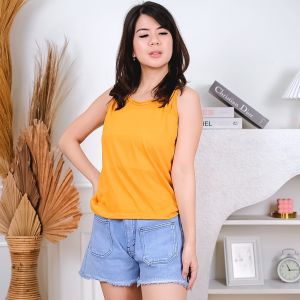 17.wear Baju Tanktop Wanita Dewasa IMPORT REAL PICT Tanktop Keysa Agnes Button Fit to L+