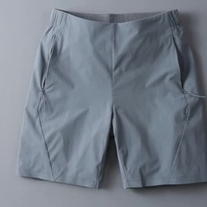 Men Ice Silk Stretch Casual Shorts New Thin Slim Sports Five Inch Pants Quick Dry Breathable Mid Shorts2026