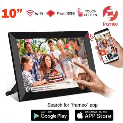 10.1Inch Frameo Digital Photo Frame WIFI Digital Picture Frame Smart Electronic Image Album Bulit-in 16GB for Gift Giving