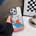 Casetify Dog Friend pattern pattern Mobile Phone Case,shockproof Mirror Case for iPhone 15ProMax 15Pro 15 14 13 12 11 Pro Max with Magsafe Phone Case. 