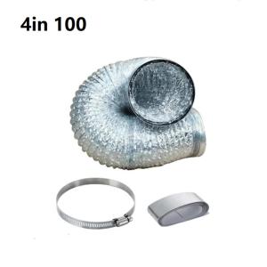 Ventilation Duct 4/5/6/7/8/10/12 inches 3/1M Double-layer Air Ventilation Hose Flexible Duct Air Ventilation Hose kitchen Flexible Aluminum Duct 3/1m